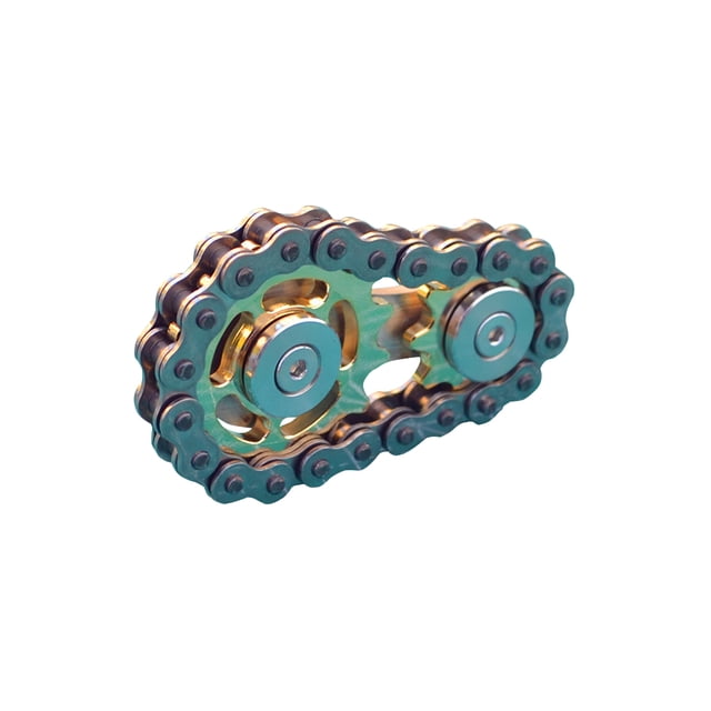 Amdohai Metal Gear Bicycle Chain Decompression Fingertip Chain Gear Chain Decompression Toy (color 2)