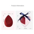thumbnail image 2 of Juego de esponjas de maquillaje para uso en seco y húmedo, esponja para mezclar bases, herramienta cosmética para crema en polvo líquido, rojo y rosa, 2 of 7