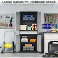 thumbnail image 3 of YANGLI 71" Tall Metal Storage Cabinet with Locking Doors, Drawer & Adjustable Shelves, 4-Door Steel Cabinet for Garage, Home, Office, 3 of 6