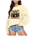 thumbnail image 2 of TINZ Chandails Imprimés Automne et Hiver pour Femmes Haut Usé Chandails Graphiques pour Femmes T-Shirt Coloré, 2 of 4