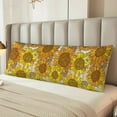 thumbnail image 4 of KLL Ultra Soft Microfiber Body Pillow Cover/Pillowcases 20"x54" with Hidden Zipper Closure-Sunflowers1, 4 of 5