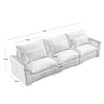 thumbnail image 4 of 122" Deep Seat Comfy Living Sofas with 3 Waist Pillows, 3 Seater Deep Seat Couches for Living Room, Blue Corduroy, 4 of 9