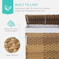 thumbnail image 4 of Paylesshere Laundry Basket Handwoven Laundry Hamper 90L/110L Foldable Rattan Laundry Hamper With Lid,2 Removable Liner Bags & 6 Laundry Bags,Clothes Hamper Bathroom Laundry Basket,Natural, 4 of 8