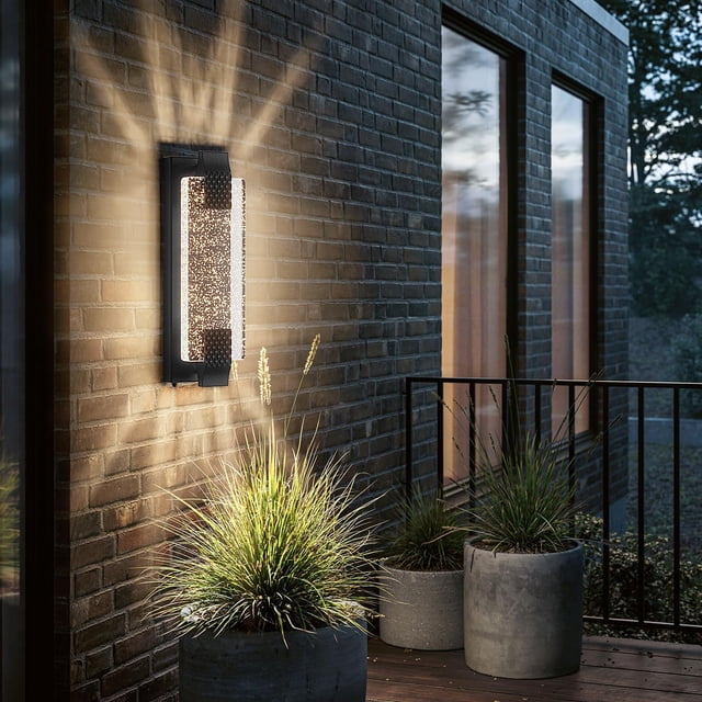 Lámpara de pared exterior Camuucci LED de 40 cm, resistente al agua, 3000 K