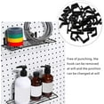 thumbnail image 5 of 20 Pcs Pegboard Hooks J Hook Style Hooks Plastic Peg Locks for Storing and Organizing Tool Accessories(Black), 5 of 7