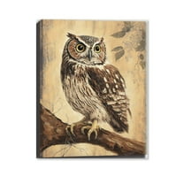 Vintage Cute Owl Poster Canvas- Perfect for Wall Artrations, Dining Room Decor, Bedroom Art, Wall Decor Living Room, Wall Art, Frameless 8x10inch