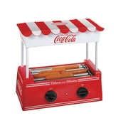 Nostalgia HDR8CK Coca-Cola Hot Dog Roller and Warmer, 8 Regular Sized or 4 Foot Long Hot Dogs and 6 Bun Capacity