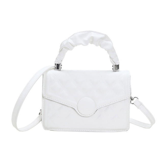 Nuevo bolso de cuero artificial para viajes diarios Bolso bandolera de un solo hombroblanco