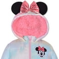 thumbnail image 3 of Disney Girl's Minnie Mouse Print Hooded Puffer Jacket with Ears and Bow, 3 of 3
