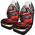 thumbnail image 1 of FMSHPON Set of 2 Car Seat Covers Speeding Racing Car Checkered Flag & Racetrack Universal Auto Front Seats Protector Fits for Car,SUV Sedan,Truck, 1 of 5