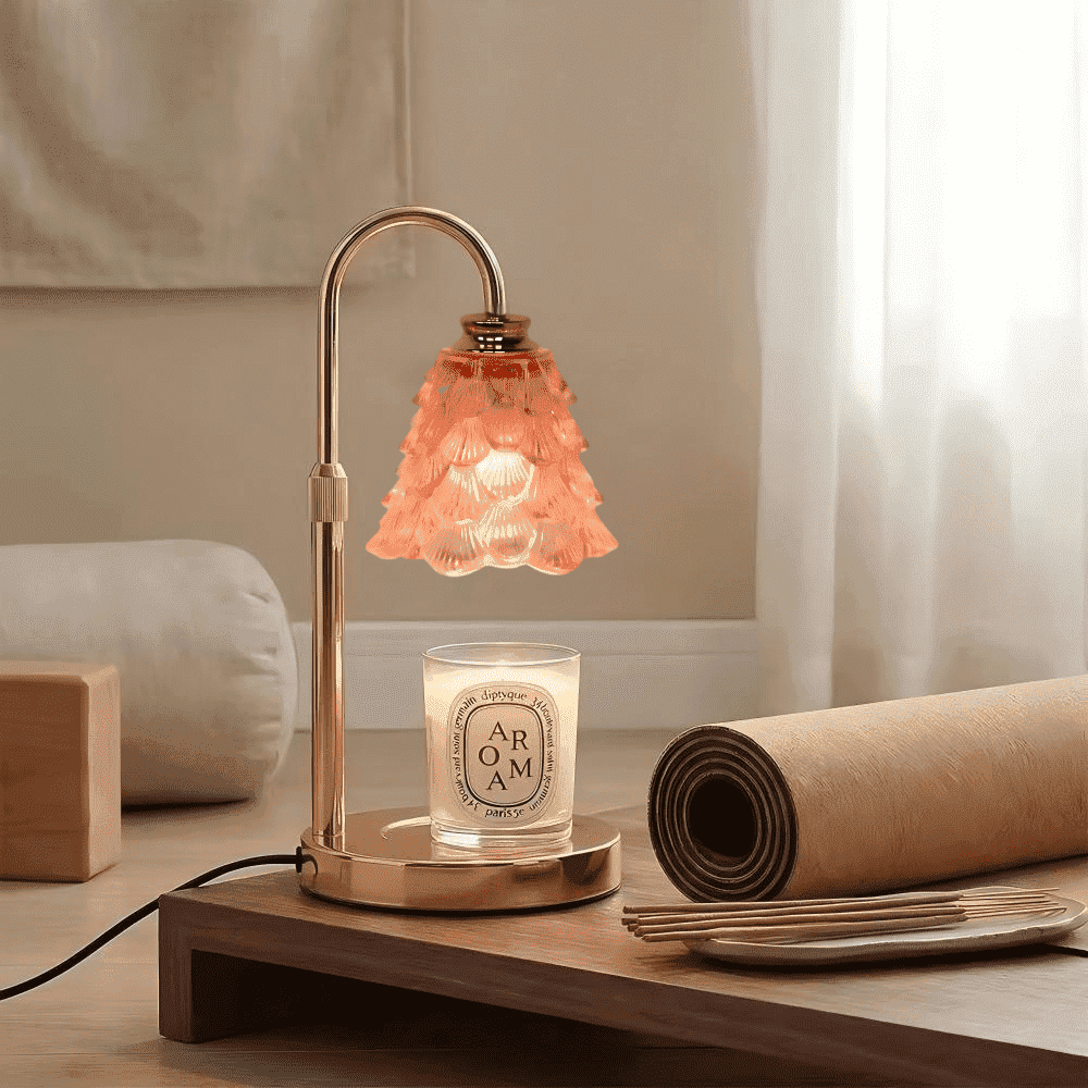 EclatrisLume Candle Warmer Lamp with Timer Dimmable,Lamp Candle Warmer Birthday Gifts for Women, Pink Adjustable Wax Melter Warmer for Jar Candles, House Warming Gift Home Decor