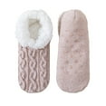 thumbnail image 4 of Women's Cable Knit Floor Socks, Plush Lamb Fleece Lined Socks with Non-Slip Dots, Thick Warm Sleeping Socks for Winter, Home Lounging, Cozy Bed Socks for Indoor Comfort, 4 of 4