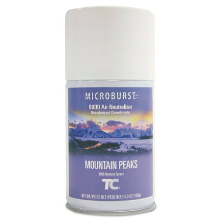 - Rubbermaid Commercial Microburst 9000 Air Neutralizer Mountain Peaks Refills, 5.3 oz, 4 count