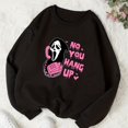 thumbnail image 1 of Sudadera Con Estampado No You Hang Up, Sudadera Informal De Halloween De Manga Larga Con Cuello Redondo Para Otoño E Invierno, Vestimenta Para Mujer, 1 of 4