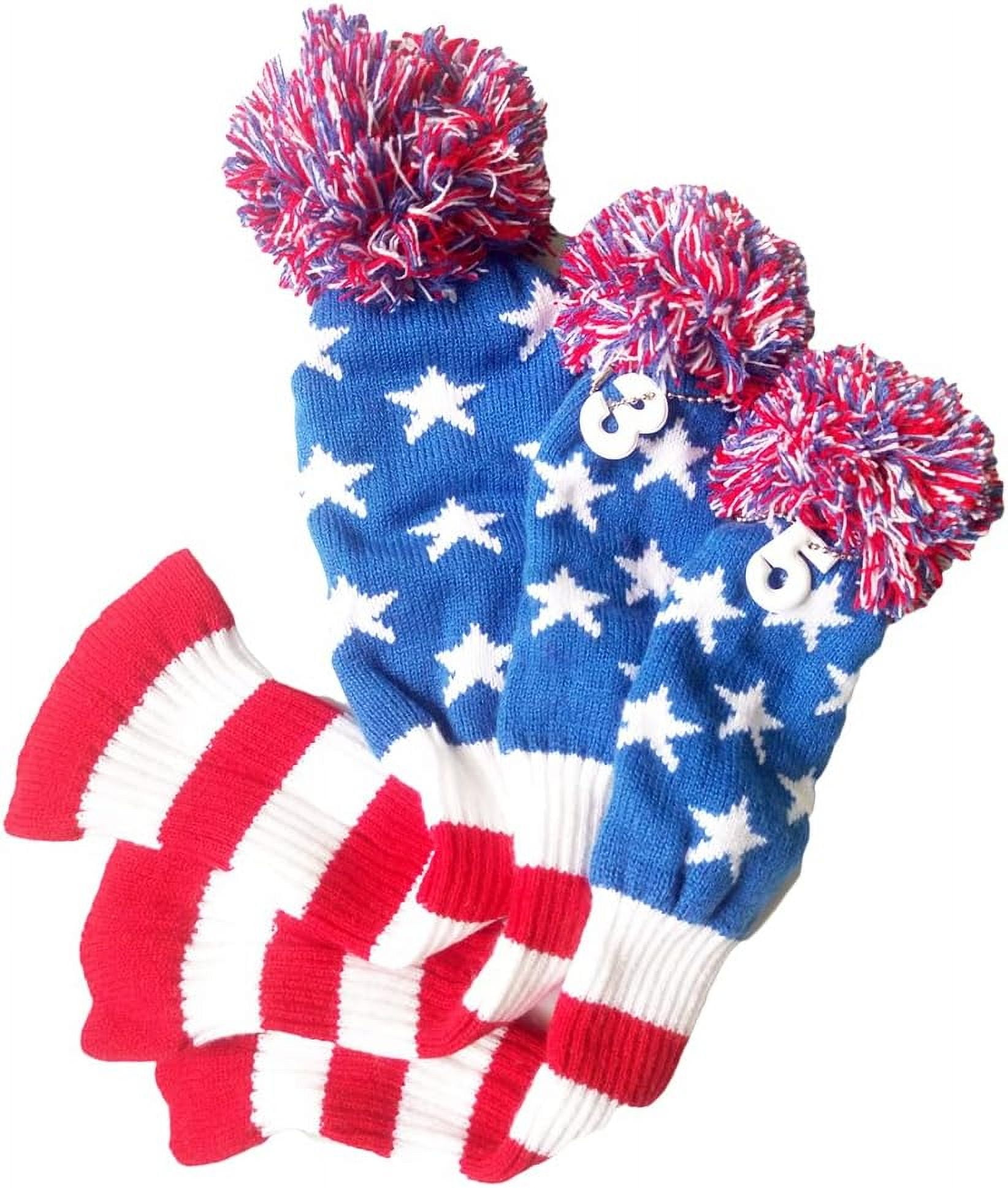 Knitted Golf Club Head Covers for Driver and Fairway Woods Headcovers Set (pack of 3)