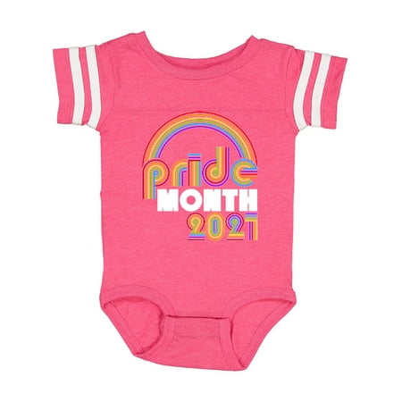 

Inktastic Pride Month 2021 Rainbow Retro Look Gift Baby Boy or Baby Girl Bodysuit