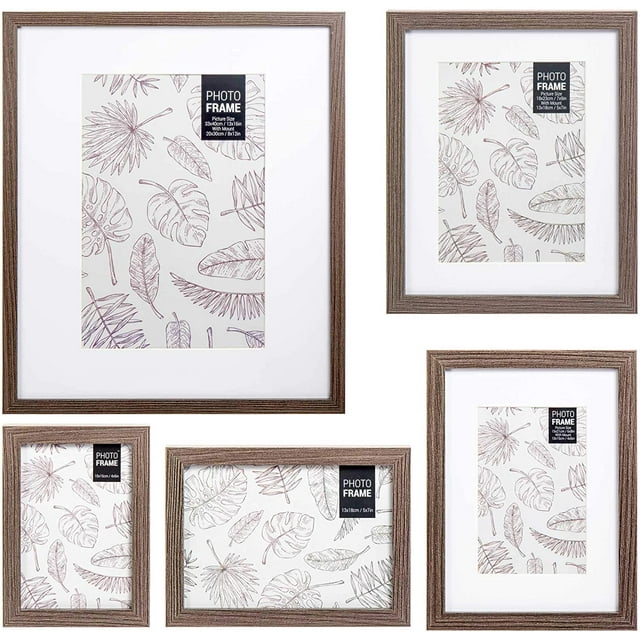 AmPm 5-Piece Beautiful Decorative Wooden Wall Gallery Picture Frame Set