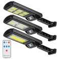 thumbnail image 1 of Fresh Fab Finds FFF-200W-GPCT2628 200W Solar Powered Wall Lights Outdoor 100LED Beads Motion Sensor Lamp IP65 Waterproof 3 Modes Sensor Light with Remote Control for Street Front Door Deck, Black, 1 of 1