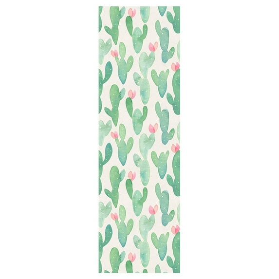 Watercolor Cactus Peel and Stick Removable Wallpaper Nursery Baby Boy PVC Waterproof Self-Adhesive Wall Mural