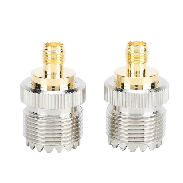 2 uds SMA hembra a UHF conector adaptador hembra conector de latón de 50 Ohm para antenas