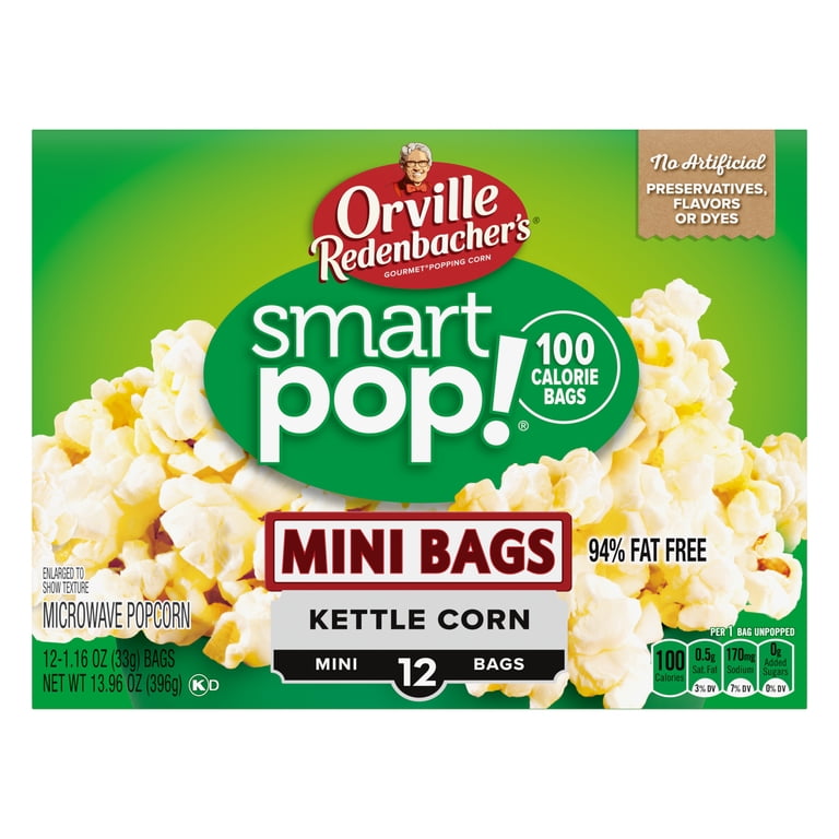 4 pack) Orville Redenbacher's Microwave Popcorn, SmartPop! Kettle