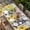Yellow Grey, variant on Farmhouse Table Cloths for 6 Foot Rectangle Tables, Vintage Sunflowers Animals Printed Wood Grain Patio Waterproof Elastic Fitted Tablecloths, Washable Rectangular Table Cover for Camping