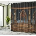 thumbnail image 5 of Ambesonne Gothic Shower Curtain, Fantasy Building in the Sky, 69"Wx84"L, Dark Grey Brown, 5 of 5