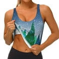 thumbnail image 4 of Lsque Christmas Trees Printed Women'S Sports Bra, Compression, Moisture Wicking, High-Impact Sports Bra For Women,Supportive sports bra-, 4 of 9