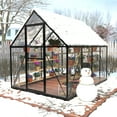 thumbnail image 4 of 6 x 4 FT Polycarbonate Greenhouse, Winter Greenhouse for Outdoors,Outdoor Greenhouse with Roof Air Vent, Heavy Duty Walk-in Aluminum Green House for Outside Garden Backyard, 4 of 7