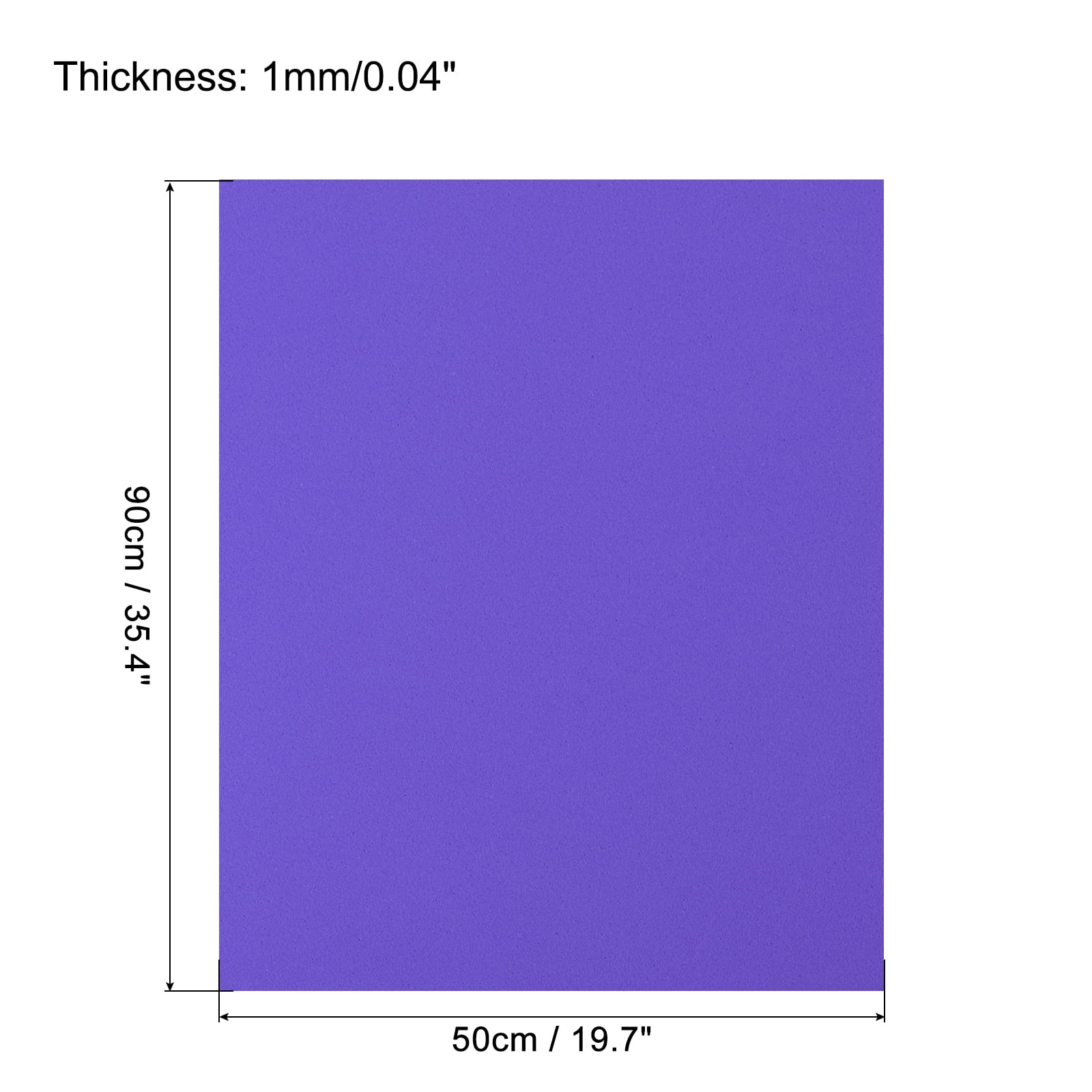 EVA Foam Sheets Dark Blue 19.7 Inch x 35.4 Inch 1mm Thick Crafts Foam Pack of 5
