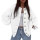 thumbnail image 1 of Suéter PRETTYGARDEN 2025 Tejido Grueso con Botones Blanco Talle S, 1 of 5