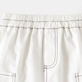 thumbnail image 6 of Karoyedx Little Boys SweatShorts Toddler Baby Boy Elastic Waist Shorts Kids Fashion Drawstring Pull On Athletic Shorts Summer Clothes White Size,2-3 Years, 6 of 8