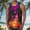 Hot Pink, variant on Xysaqa Mens Hawaiian Beach Tank Top Novelty Tropical Print Graphic Tee Summer Party Crew Neck Sleeveless Running Gym Workout T-Shirt 2X 3X 4X（Available in Big & Tall)