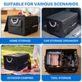 thumbnail image 7 of BN-LINK Collapsible Trunk Organizer, 24"L x 14"W x 12"H Car Trunk Organizer with Lid, Multi-Compartment Cargo Organizer for SUV, Truck, Sedan,Black, 7 of 7