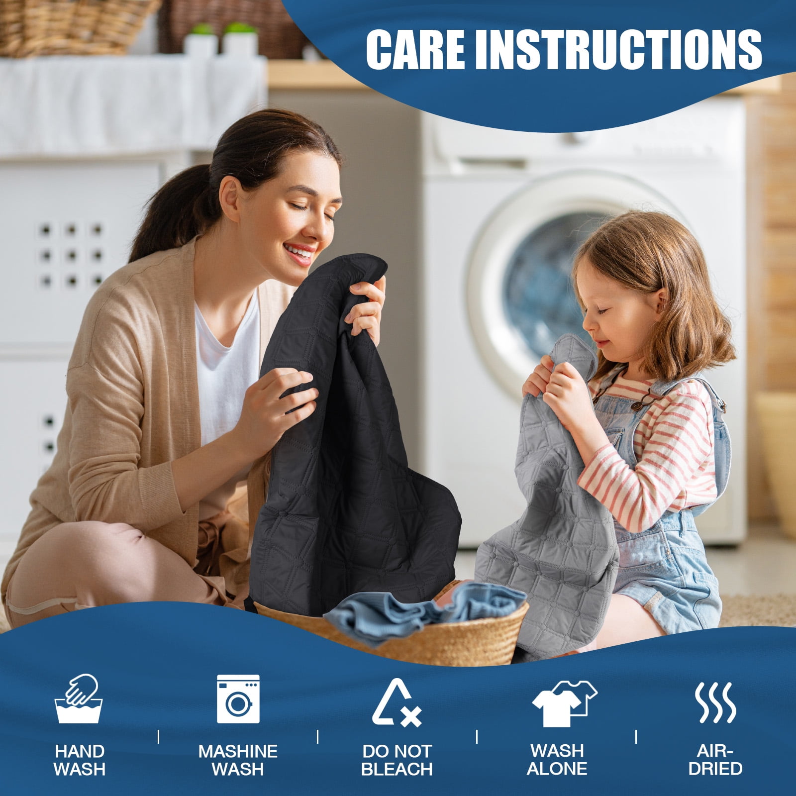Timeles Waterproof Recliner Covers Loveseat Recliner Sofa Covers with Leg Straps Reversible Recliner Couch Cover for 2 Seat Reclining Chair Washable Couch Protector for Pets Kids (Black)