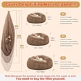 thumbnail image 2 of RAINBEAN Large Bean Bag Chair Cover, Plush Bean Bags Chairs Cover Only Without Filler Included, Beanbag Chairs for Adults, Teens, Kids, Brown 6FT, 2 of 7
