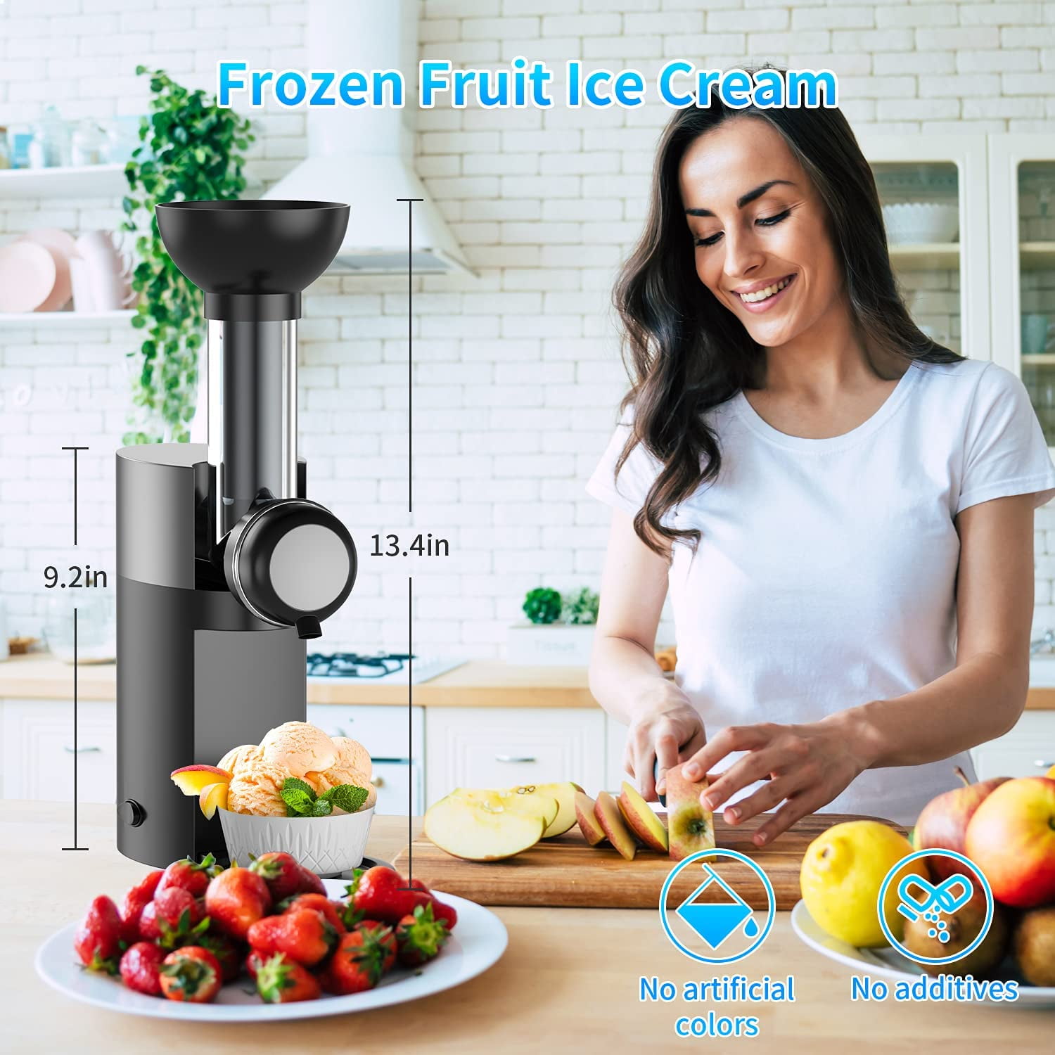 Haofy Automatic Kids Ice Cream Maker DIY Fruit Dessert Machine For Home  Kitchen 220V 