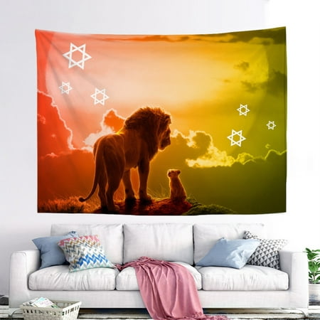 Image of Lion King Backdrop Unique Photography Backdrops for Home Decoration (70.86x59.05inch/180x150cm)