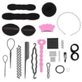 thumbnail image 1 of Chignon Maker Hair Bun Maker Set For Women Hair Accessories Create Buns 20Pcs Pink And Black, 1 of 4