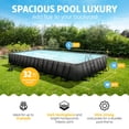 thumbnail image 3 of Funsicle 32' x 16' x 52" Oasis Designer Rectangular Above Ground Pool – Complete Set with Pump, 3 of 7