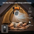 thumbnail image 5 of WLRETMCI Portable Camping Fan with LED Light 20000mAh Rechargeable Battery Powered Fan with Remote and Timer for Tent, RV, Travel & Emergency Use, 5 of 9
