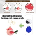 thumbnail image 4 of Januofit Leather Keychain Holder Case Compatible with AirTag,Cute Protective Cover with Keyring,Anti-Scratch Finder GPS Tracker Case for Wallet Keys,Bag,Pets, 4 of 6