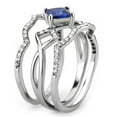 thumbnail image 7 of Rings for Women Silver 316L Stainless Steel DA272 - Spinel in London Blue, 7 of 7