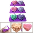 thumbnail image 3 of 1pc Romantic Heart Shape Flower Soap Rose Love Silicone Soap Making, 3 of 7