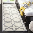 thumbnail image 3 of SAFAVIEH Cambridge Liz Geometric Wool Area Rug, Ivory/Silver, 6' x 6' Square, 3 of 10
