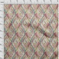 thumbnail image 4 of oneOone Viscose Jersey Pink Fabric Abstract Quilting Supplies Print Sewing Fabric By The Yard 60 Inch Wide, 4 of 5