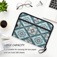 thumbnail image 6 of Accordion File Organizer with Zip Closure 13 Pockets Expanding File Folder Letter A4 Paper Document Organizer for Home Office Pastel Blue Shape Pattern, 6 of 7