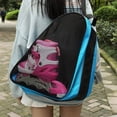 thumbnail image 4 of WOVTE Kids Ice Skates Bags Heavy Duty Oxford Roller Skating Shoes Carry Bag Inline Skate Bag BLUE, 4 of 5