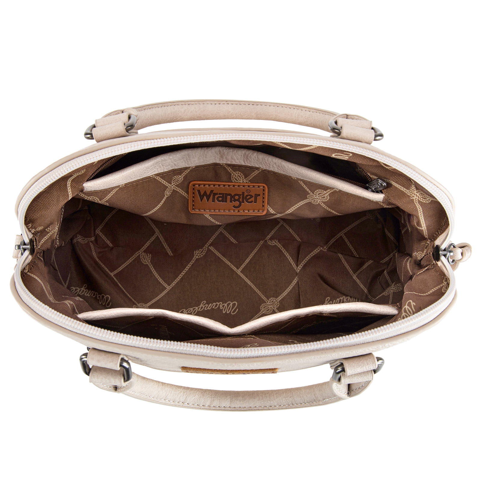 Wrangler Top-Handle Bags for Women Laptop Crossbody Tote Bag Purse, Off-White