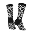 thumbnail image 5 of Uemuo Similar To Leopard Print Pattern Women's Crew Socks, Soft Durable Breathable Moisture-Wicking with Odor Control Cotton socks, 5 of 9